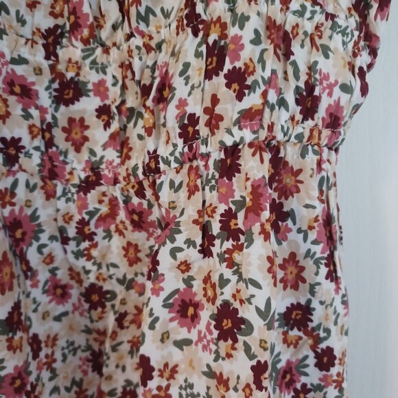 MyStyle Blouse Women Small Floral 100% Rayon Babydoll - Picture 5 of 7